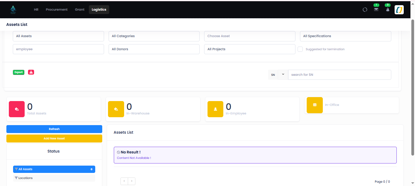 Asset register