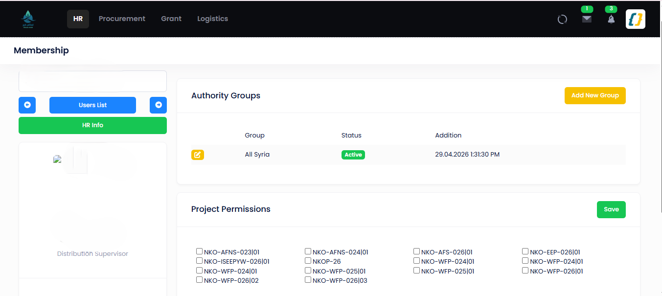Membership: groups and project permissions